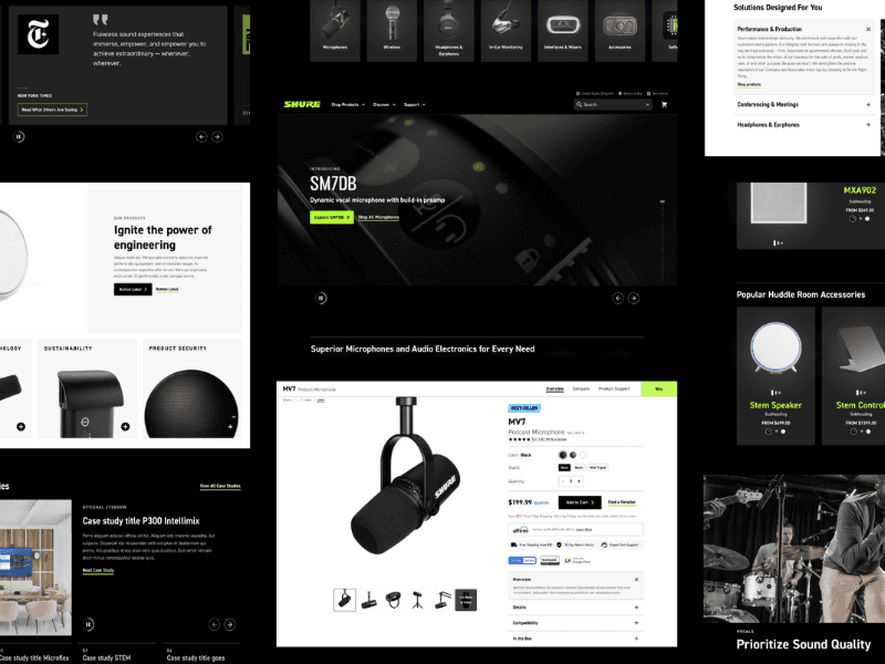 vercel customer stories header image - Shure
