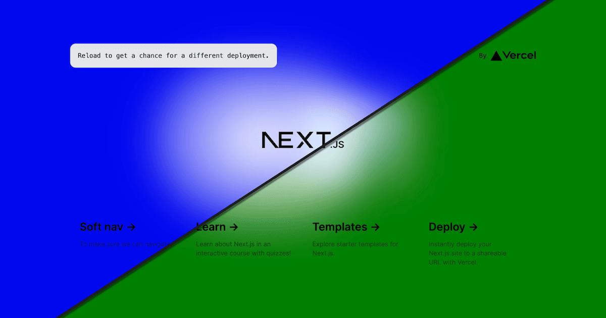 A template to run blue-green deployments on Vercel.
